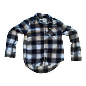 Abercrombie Kids Black and White Plaid Flannel Shirt Size Large (9/10)
